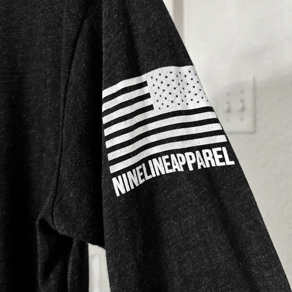 Nine Line Dropline Logo Long-Sleeve T-Shirt Black NWOT - Picture 5 of 9
